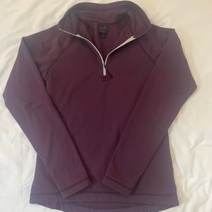 Quarter-zip fleece lined shirt
